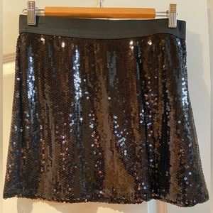 BCBGenerstion Black Sequins Skirt Size Small